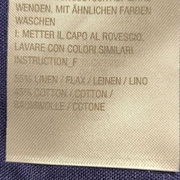 NWOT Denim & Co. Naturals Linen Blend Button-Front Top Sz M - Picture 10 of 12